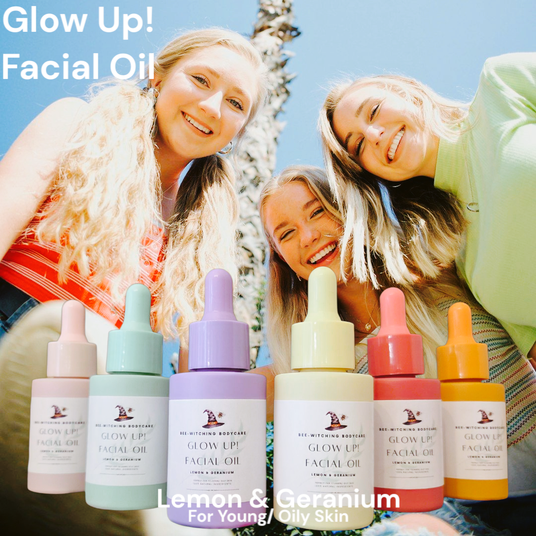 Glow Up! Lemon & Geranium Facial Oil for young/ oily skin
