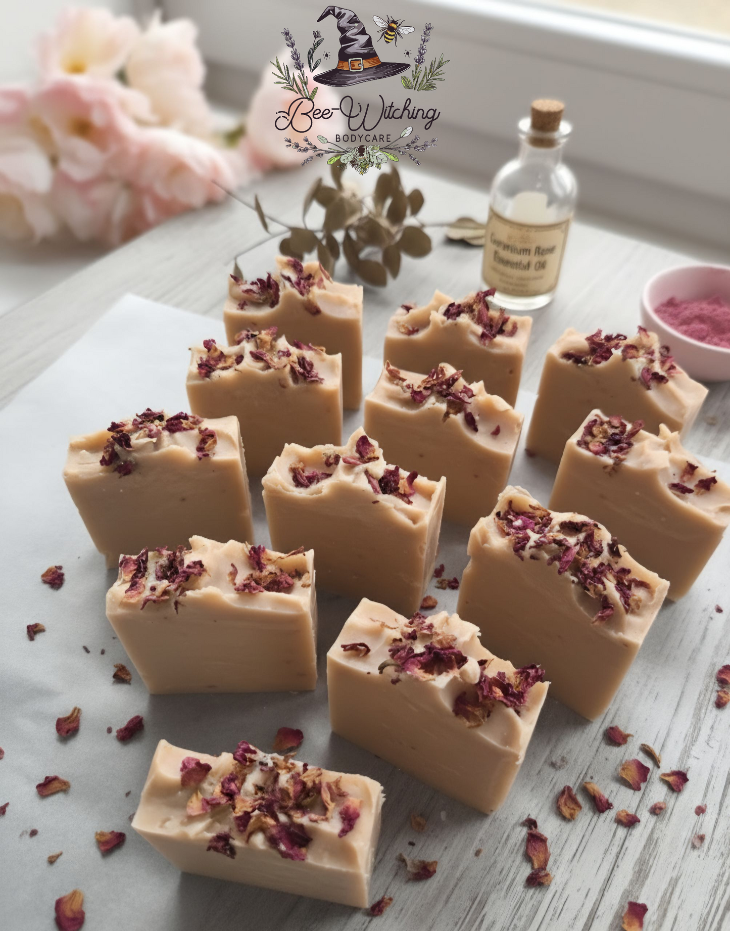 'Rustic Rose' Soap Bar with Gernaium Rose, Ylang & French Pink Clay